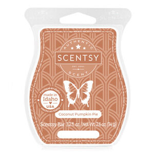 Scentsy Coconut Pumpkin Pie Wax Bar Melt 3.2 oz Retired Fall Scent
